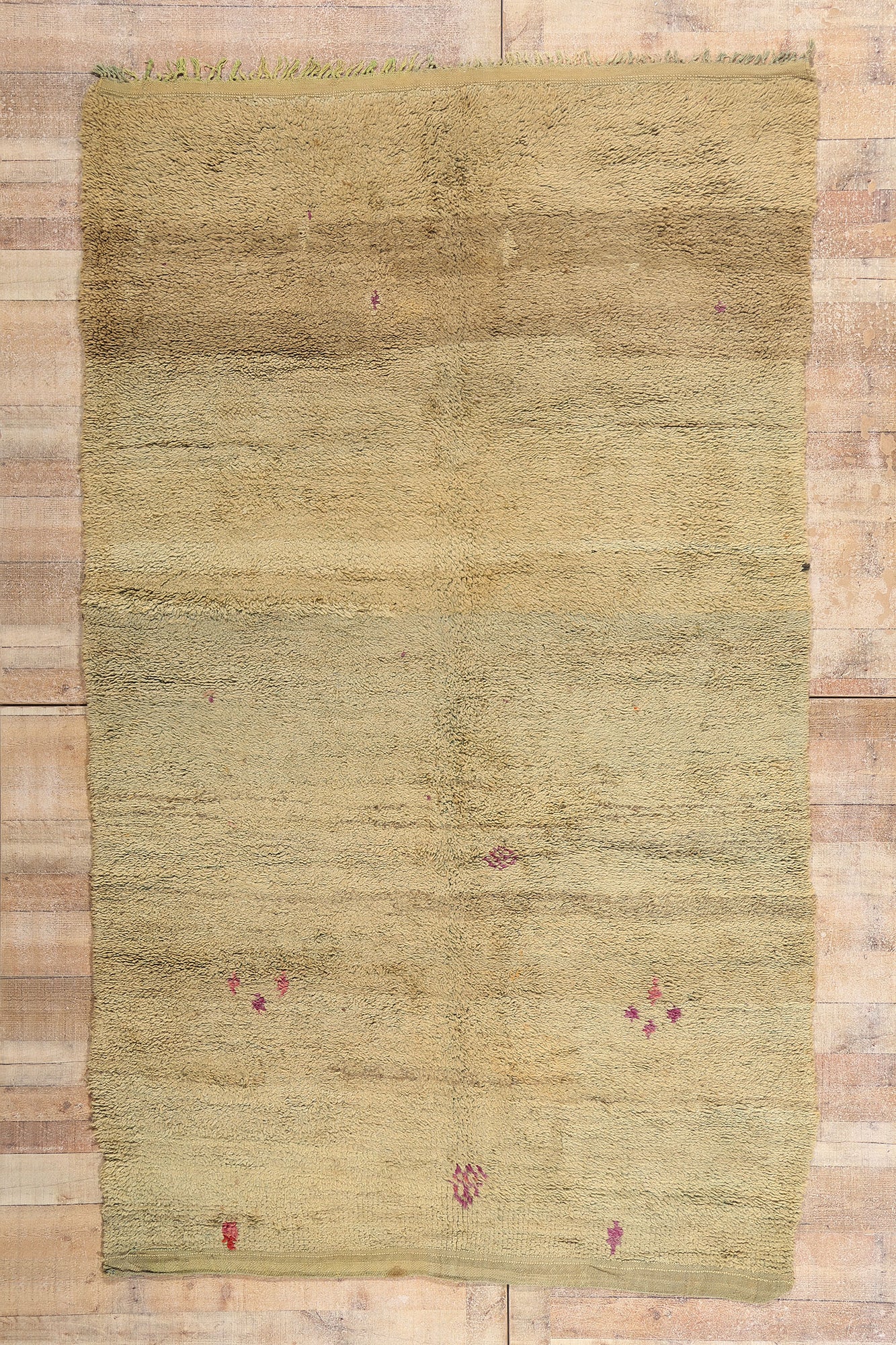 6 x 10 - Beige Vintage Boujad Moroccan Rug - 21895