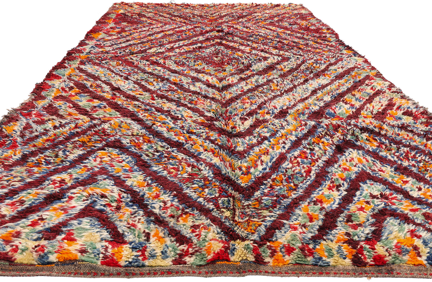 6 x 13 - Red Vintage Beni MGuild Moroccan Rug - 21898
