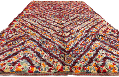 6 x 13 - Red Vintage Beni MGuild Moroccan Rug - 21898