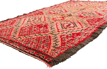 5 x 9 - Red Vintage Beni MGuild Moroccan Rug - 21899