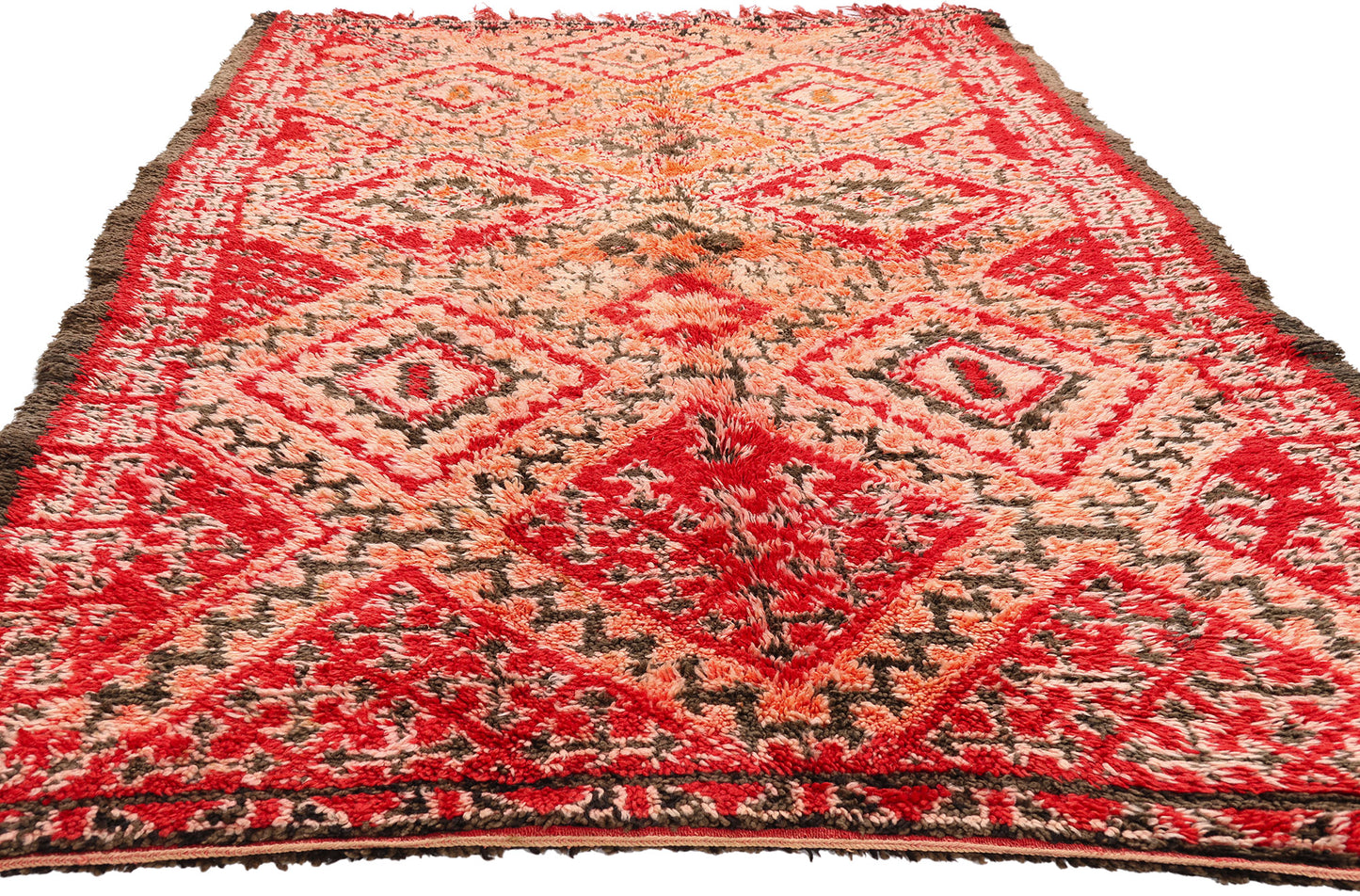 5 x 9 - Red Vintage Beni MGuild Moroccan Rug - 21899
