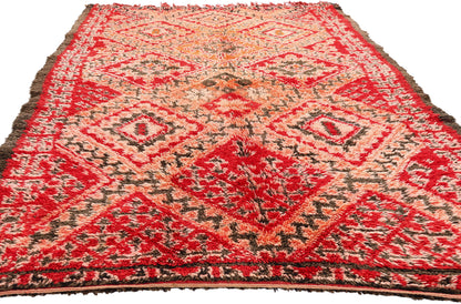 5 x 9 - Red Vintage Beni MGuild Moroccan Rug - 21899