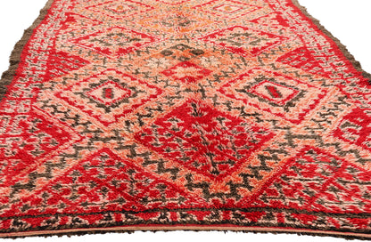 5 x 9 - Red Vintage Beni MGuild Moroccan Rug - 21899