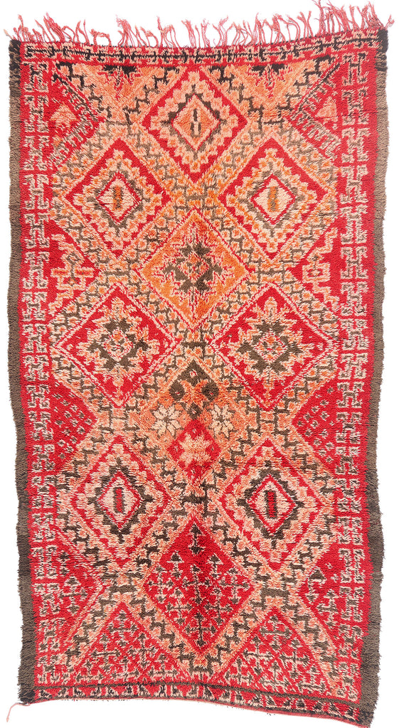 5 x 9 - Red Vintage Beni MGuild Moroccan Rug - 21899