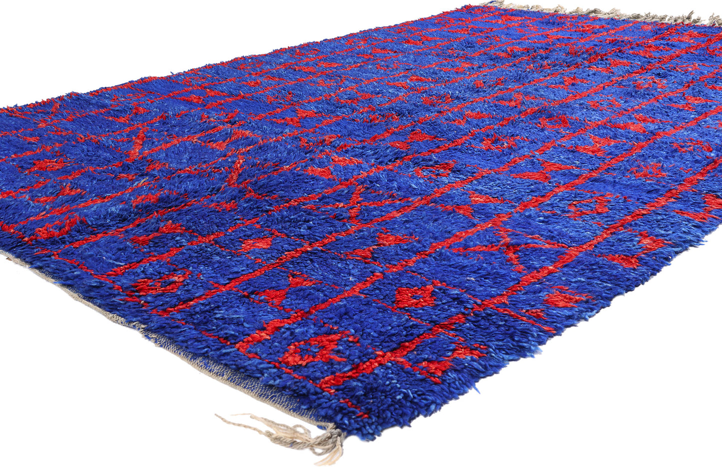 6 x 9 - Blue Vintage Beni MGuild Moroccan Rug - 21900