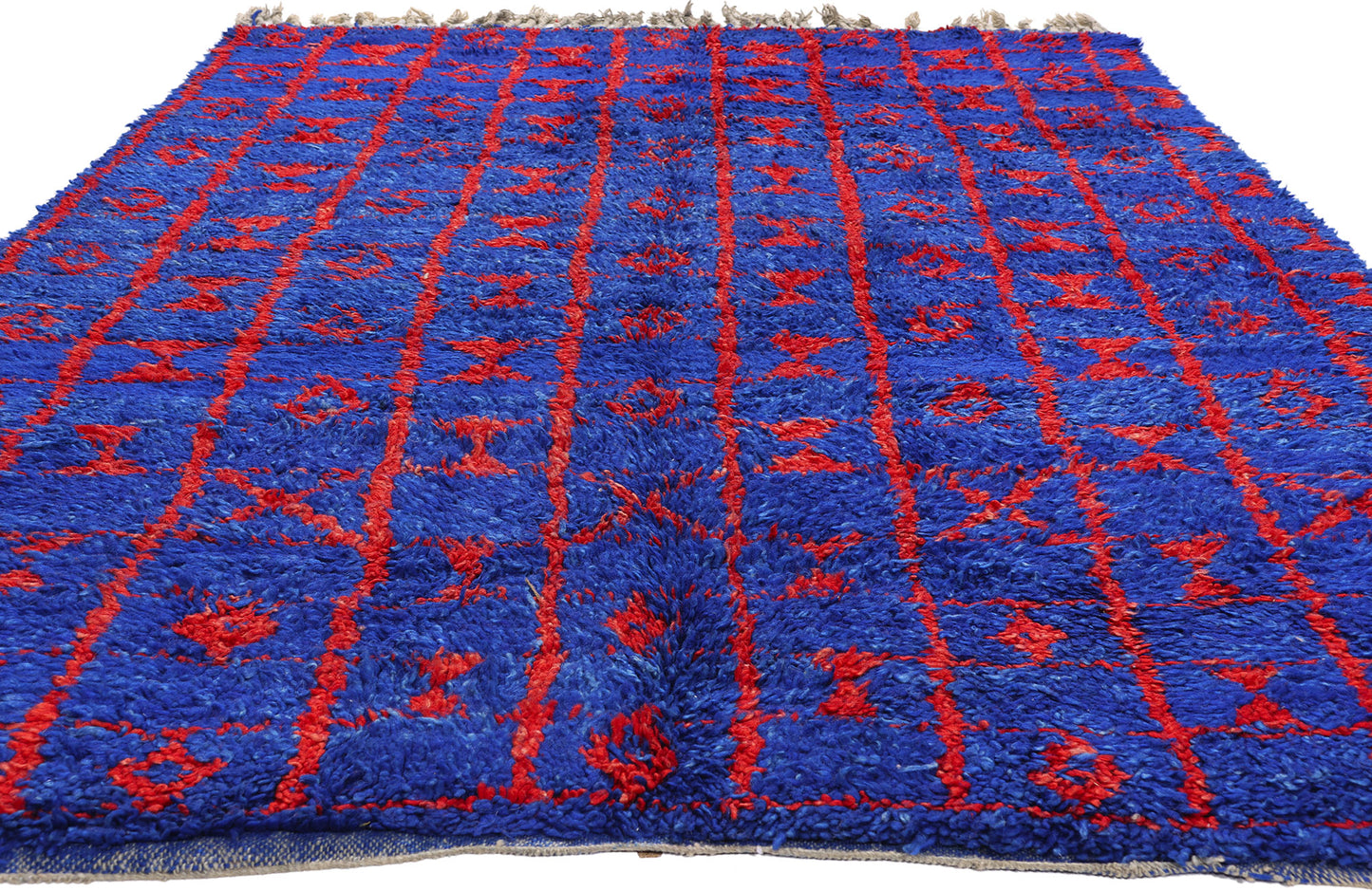 6 x 9 - Blue Vintage Beni MGuild Moroccan Rug - 21900
