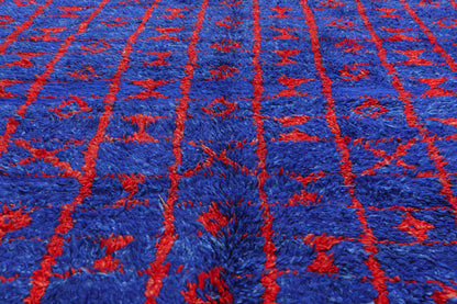 6 x 9 - Blue Vintage Beni MGuild Moroccan Rug - 21900