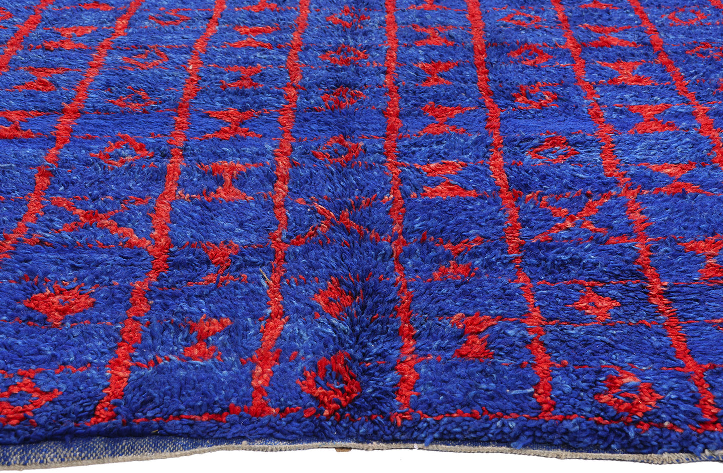 6 x 9 - Blue Vintage Beni MGuild Moroccan Rug - 21900