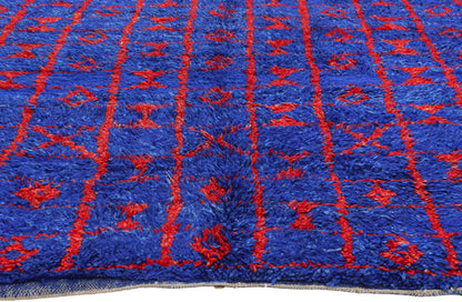 6 x 9 - Blue Vintage Beni MGuild Moroccan Rug - 21900
