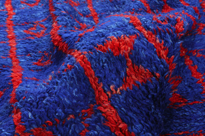 6 x 9 - Blue Vintage Beni MGuild Moroccan Rug - 21900