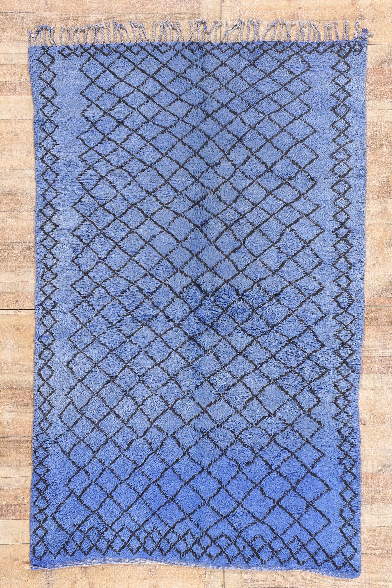 6 x 9 - Blue Vintage Beni MGuild Moroccan Rug - 21901