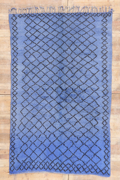 6 x 9 - Blue Vintage Beni MGuild Moroccan Rug - 21901
