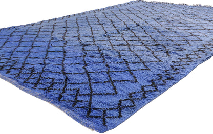 6 x 9 - Blue Vintage Beni MGuild Moroccan Rug - 21901