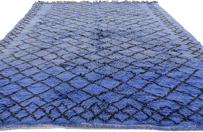 6 x 9 - Blue Vintage Beni MGuild Moroccan Rug - 21901
