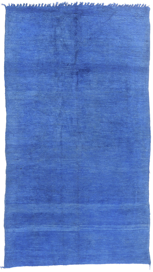 6 x 11 - Blue Vintage Beni Mrirt Moroccan Rug - 21902
