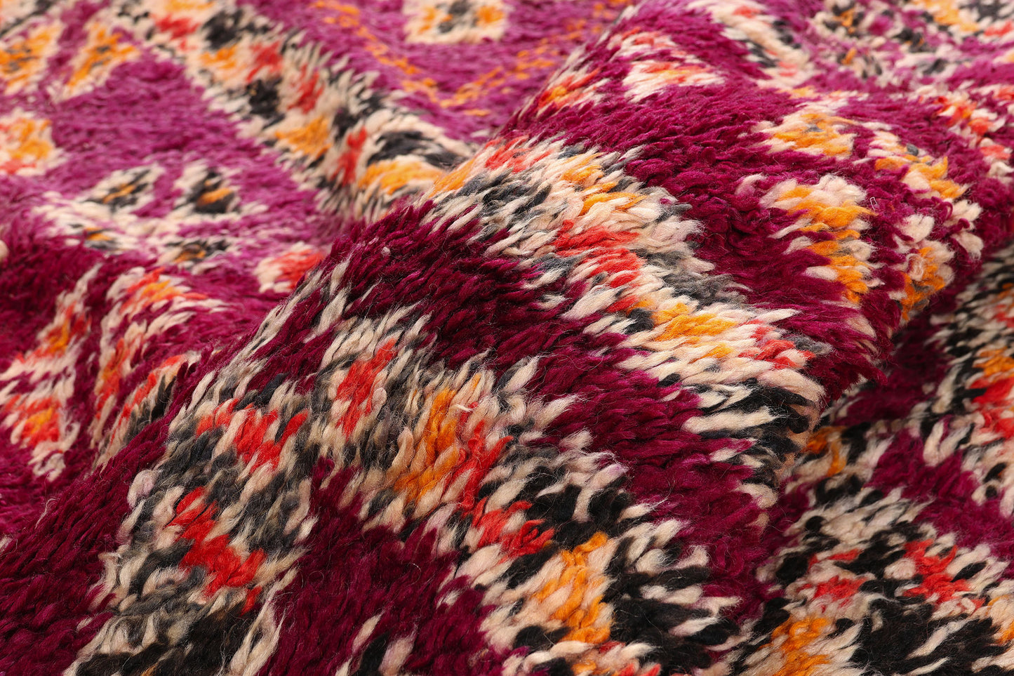 7 x 14 - Magenta Vintage Beni MGuild Moroccan Rug - 21903
