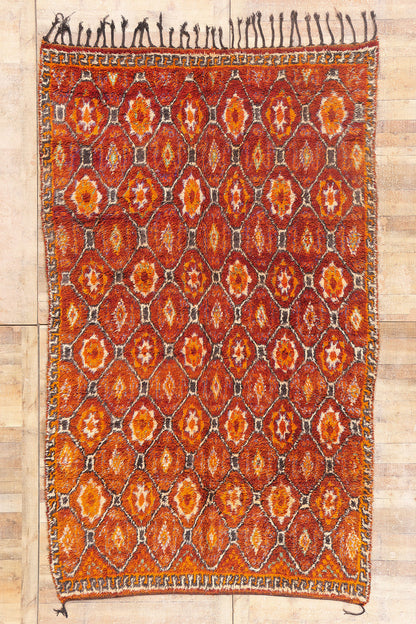 7 x 11 - Rust Vintage Beni MGuild Moroccan Rug - 21904