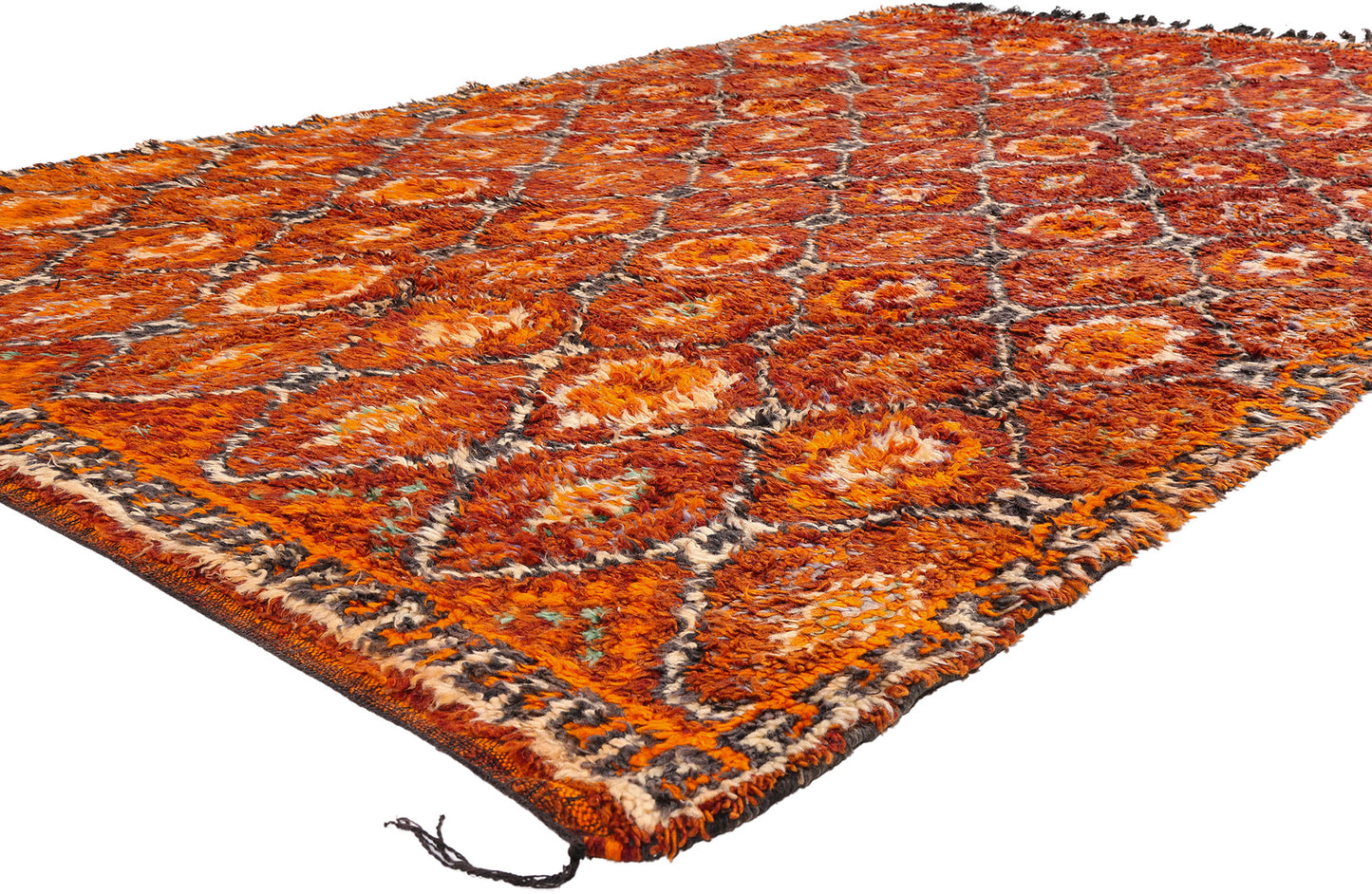 7 x 11 - Rust Vintage Beni MGuild Moroccan Rug - 21904