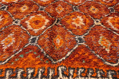 7 x 11 - Rust Vintage Beni MGuild Moroccan Rug - 21904