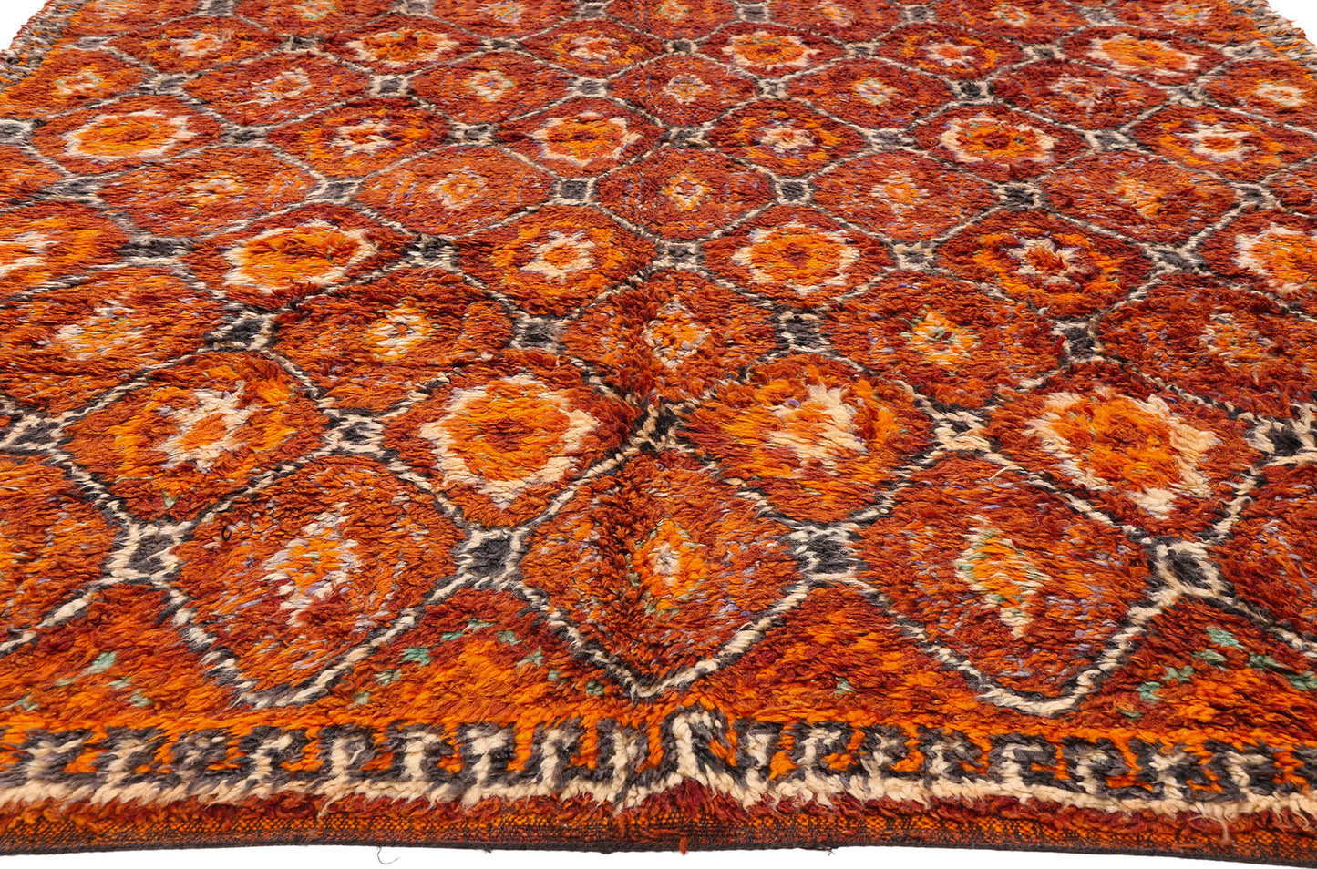7 x 11 - Rust Vintage Beni MGuild Moroccan Rug - 21904