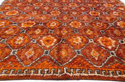 7 x 11 - Rust Vintage Beni MGuild Moroccan Rug - 21904