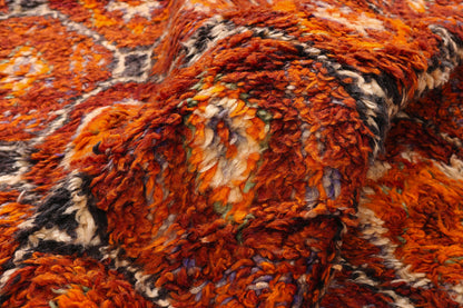 7 x 11 - Rust Vintage Beni MGuild Moroccan Rug - 21904