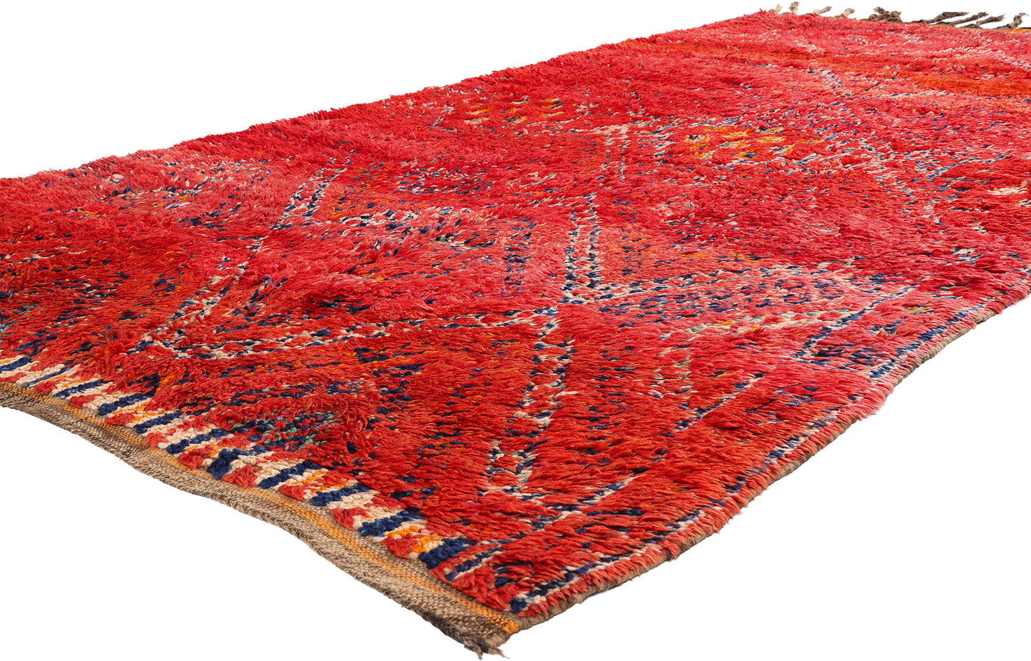 6 x 11 - Red Vintage Beni MGuild Moroccan Rug - 21905