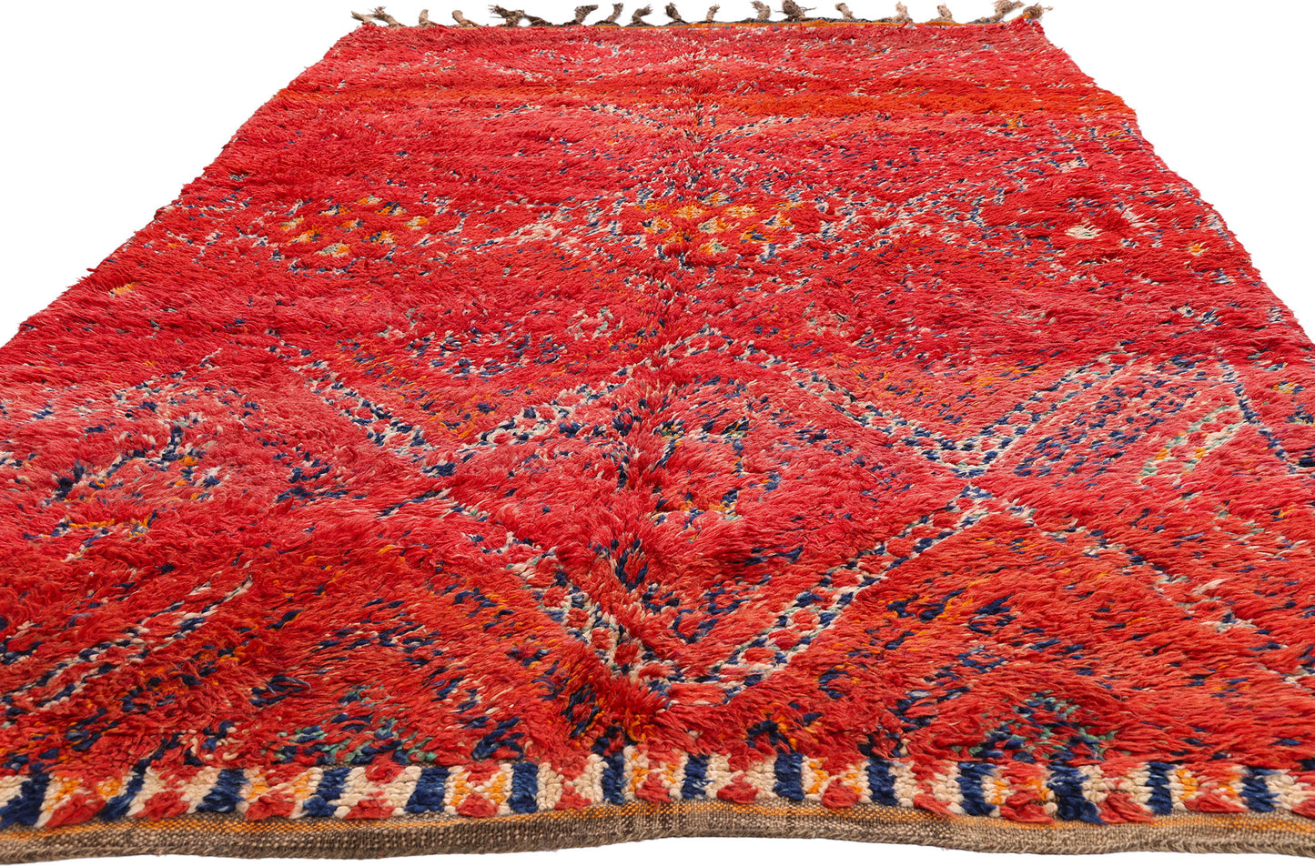 6 x 11 - Red Vintage Beni MGuild Moroccan Rug - 21905