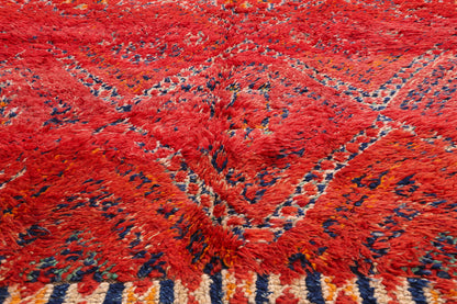 6 x 11 - Red Vintage Beni MGuild Moroccan Rug - 21905