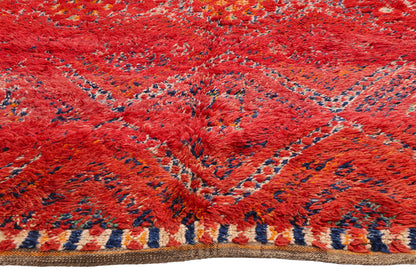 6 x 11 - Red Vintage Beni MGuild Moroccan Rug - 21905