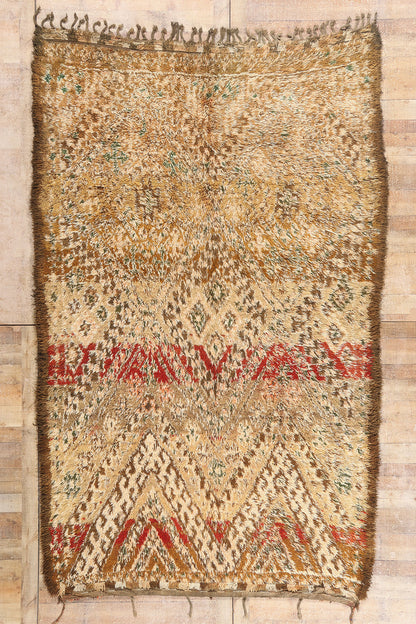 7 x 11 - Tan Vintage Beni MGuild Moroccan Rug - 21906