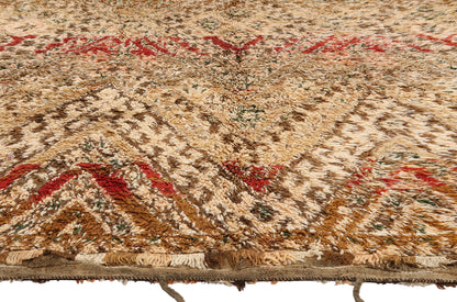 7 x 11 - Tan Vintage Beni MGuild Moroccan Rug - 21906