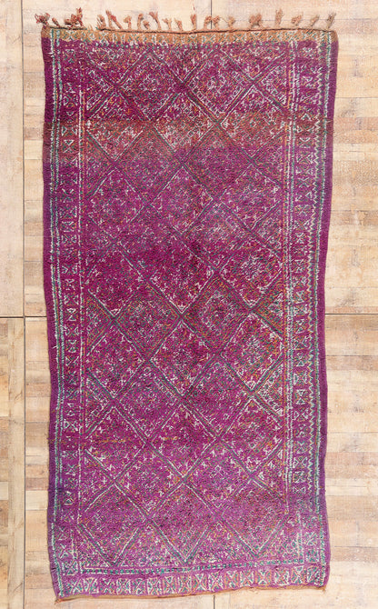 6 x 12 - Purple Vintage Beni MGuild Moroccan Rug - 21907