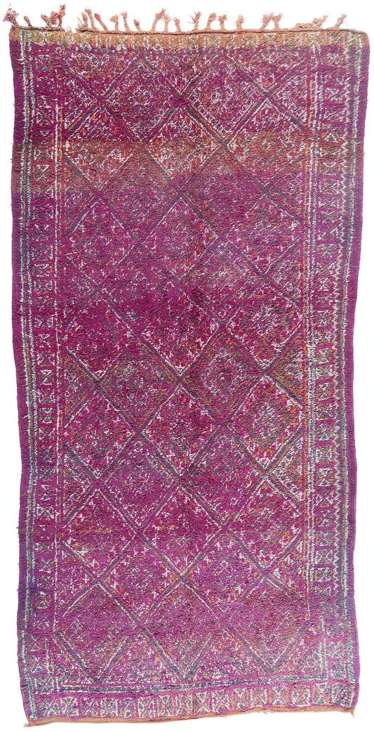 6 x 12 - Purple Vintage Beni MGuild Moroccan Rug - 21907