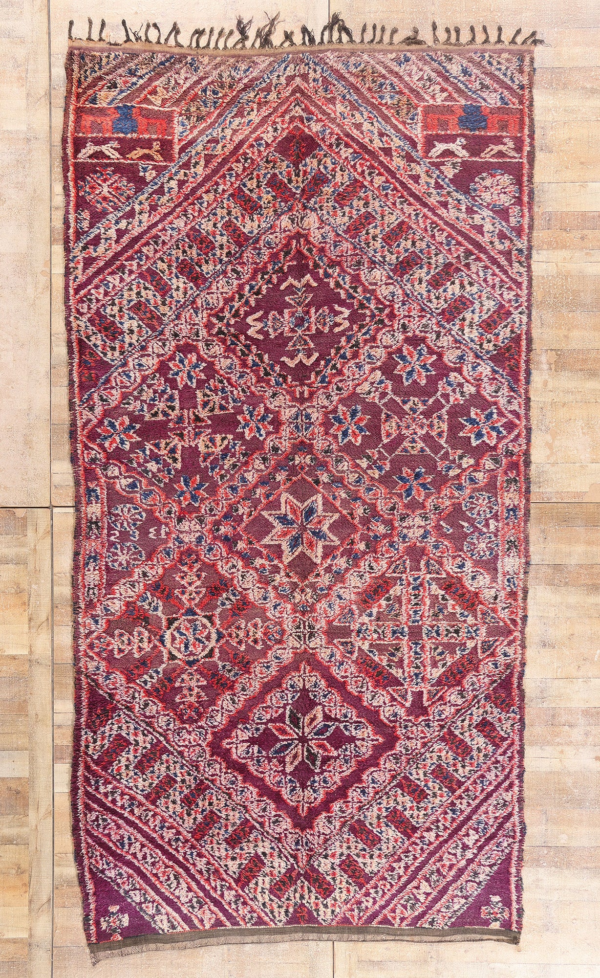 6 x 12 - Purple Vintage Beni MGuild Moroccan Rug - 21908