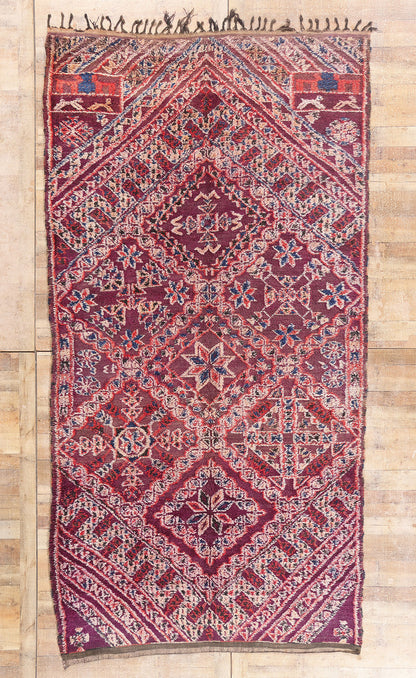 6 x 12 - Purple Vintage Beni MGuild Moroccan Rug - 21908