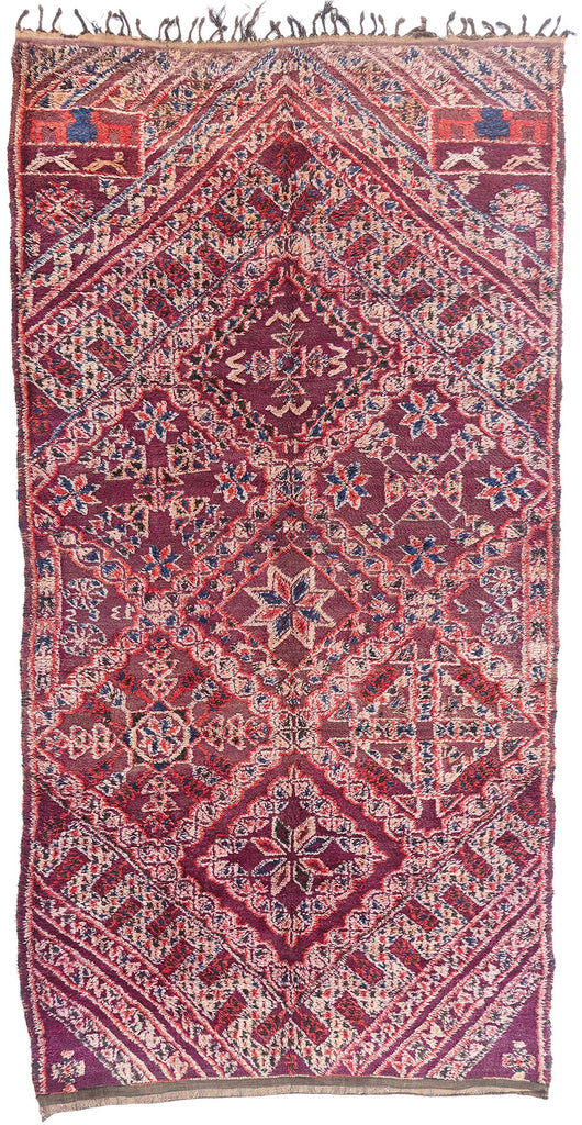 6 x 12 - Purple Vintage Beni MGuild Moroccan Rug - 21908