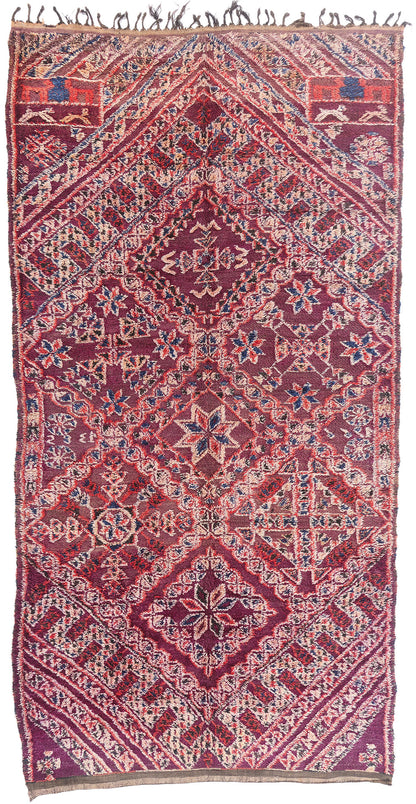 6 x 12 - Purple Vintage Beni MGuild Moroccan Rug - 21908
