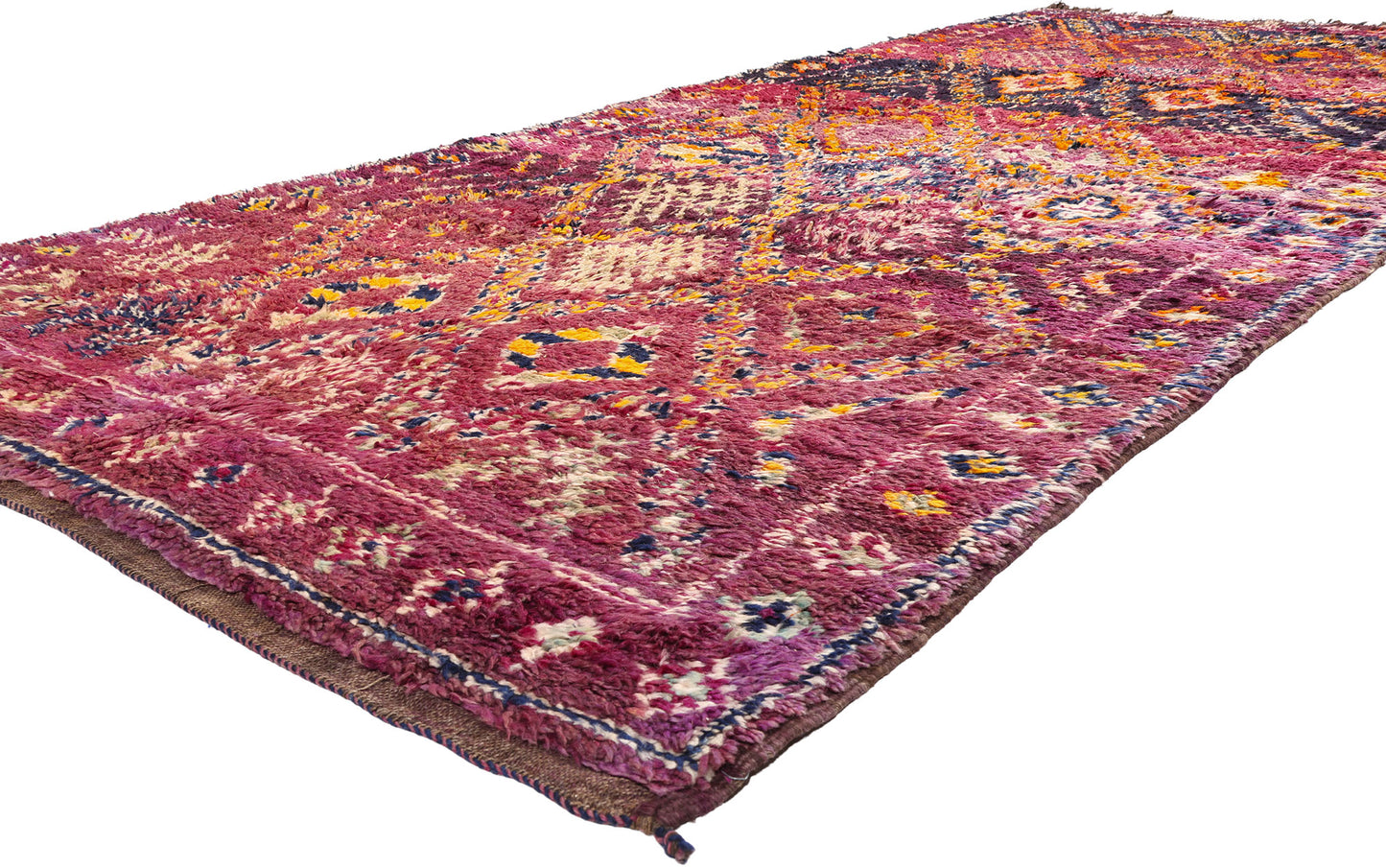 6 x 14 - Magenta Vintage Beni MGuild Moroccan Rug - 21909