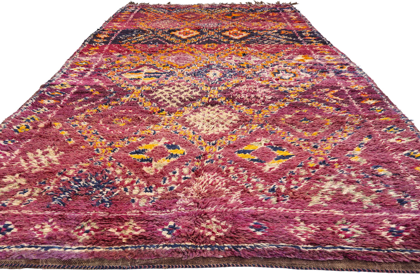 6 x 14 - Magenta Vintage Beni MGuild Moroccan Rug - 21909