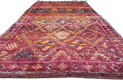 6 x 14 - Magenta Vintage Beni MGuild Moroccan Rug - 21909