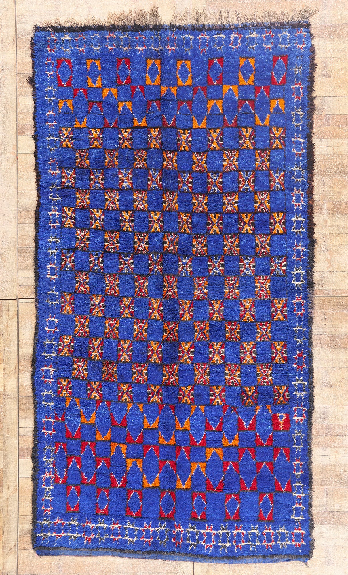 6 x 12 - Blue Vintage Beni MGuild Moroccan Rug - 21910