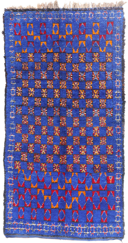 6 x 12 - Blue Vintage Beni MGuild Moroccan Rug - 21910