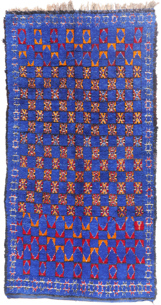 6 x 12 - Blue Vintage Beni MGuild Moroccan Rug - 21910