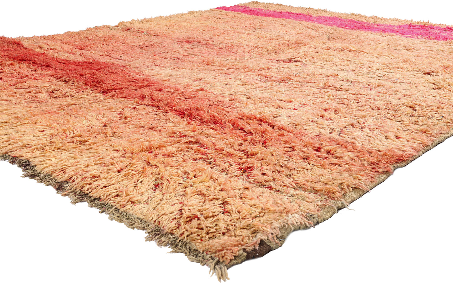 7 x 8 - Peach Vintage Beni MGuild Moroccan Rug - 21911
