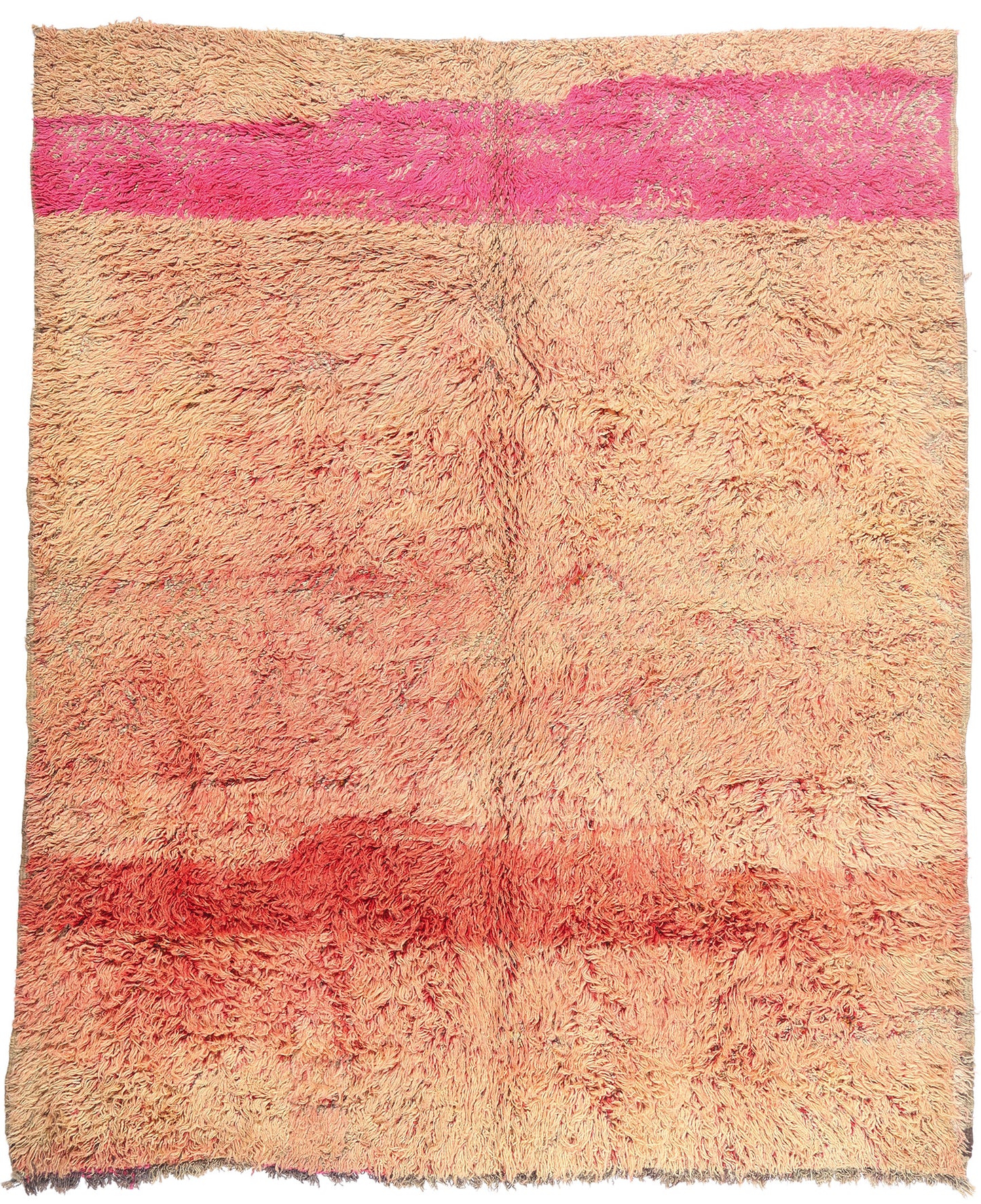 7 x 8 - Peach Vintage Beni MGuild Moroccan Rug - 21911
