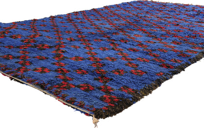 6 x 10 - Blue Vintage Beni MGuild Moroccan Rug - 21912