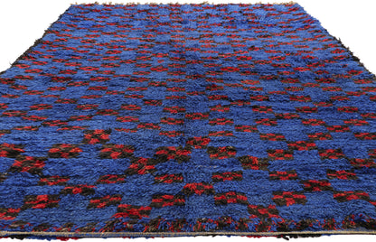 6 x 10 - Blue Vintage Beni MGuild Moroccan Rug - 21912