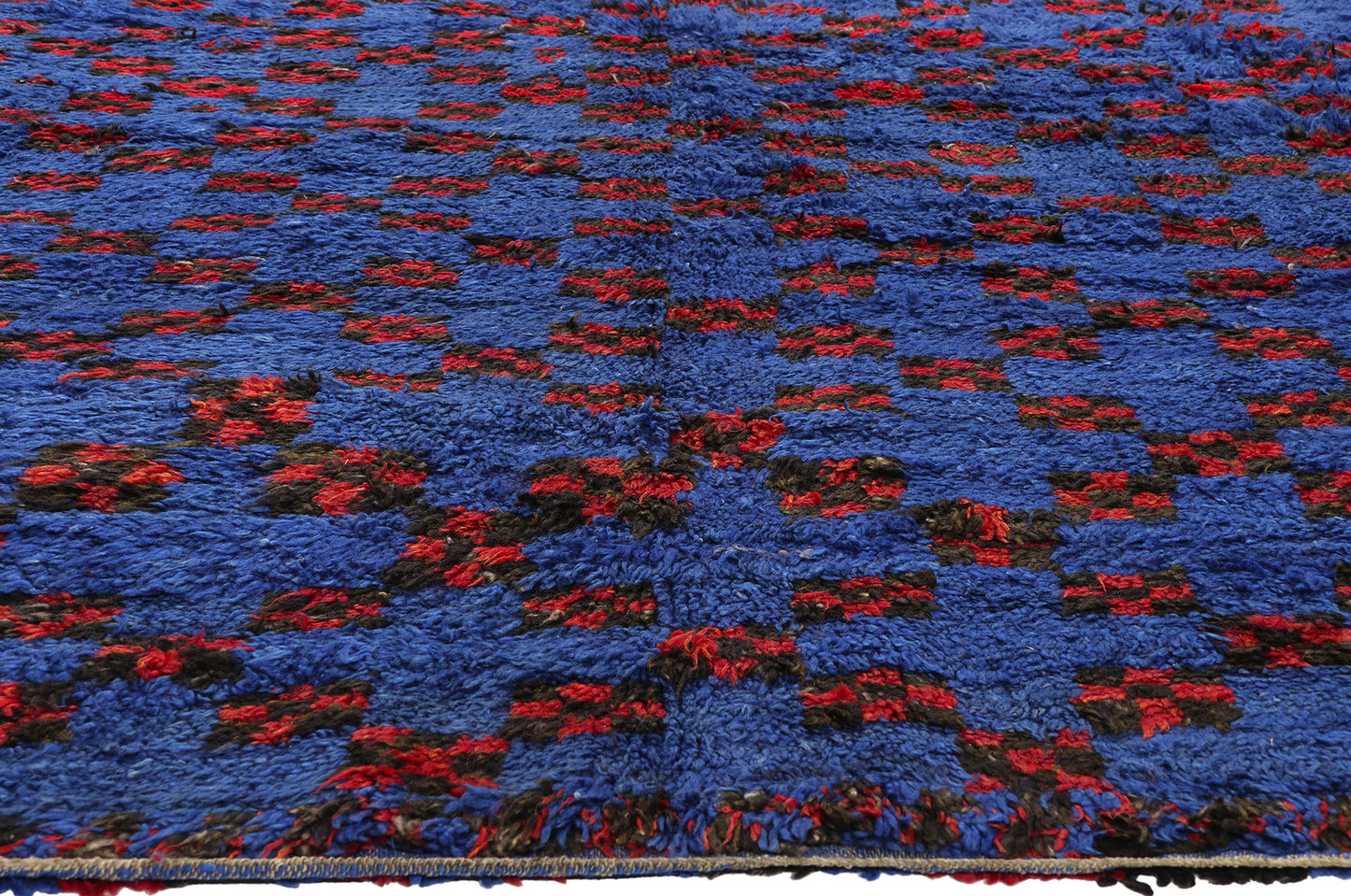 6 x 10 - Blue Vintage Beni MGuild Moroccan Rug - 21912
