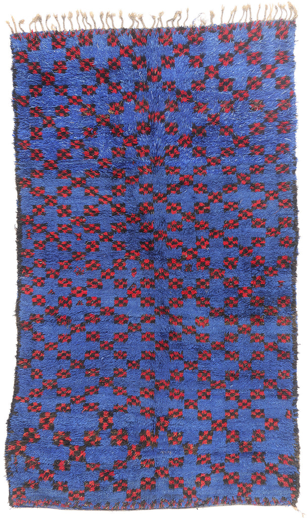 6 x 10 - Blue Vintage Beni MGuild Moroccan Rug - 21912